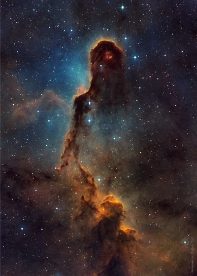 Elephant's Trunk Nebula в палитре SHO.