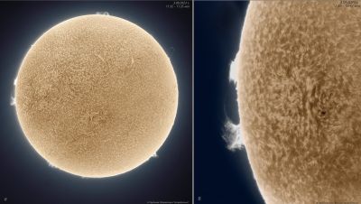  Хромосфера Солнца в линии На 3 сентября 2023 года. - астрофотография