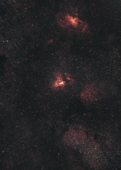 Туманности М16 и М17 (NGC6596, M24, NGC6605,IC4701) - астрофотография