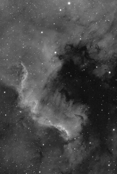 Cygnus Wall, фрагмент NGC 7000 - астрофотография