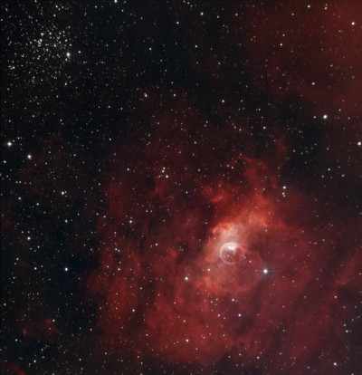 Bubble Nebula C11 and M52 - Astrophotography