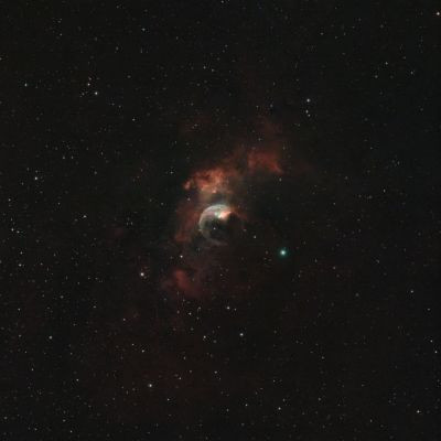 NGC 7365 Bubble Nebula, 2 hrs * Full moon - Astrophotography