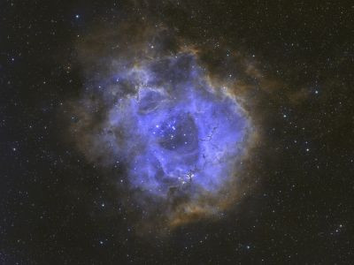 Туманность Розетка (NGC 2238) в палитре HSO