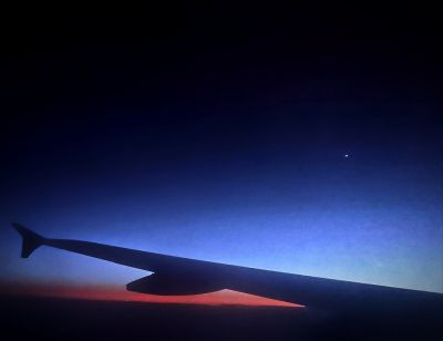 Венера из иллюминатора самолëта