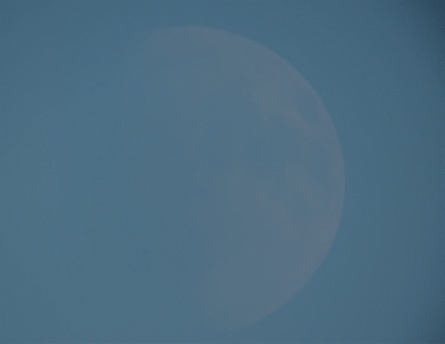 Самолет на фоне дневной Луны 14.08.24