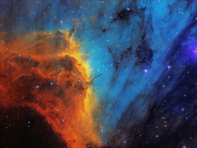 IC5070 (fragment) in SHO palette (2020). New image revision.