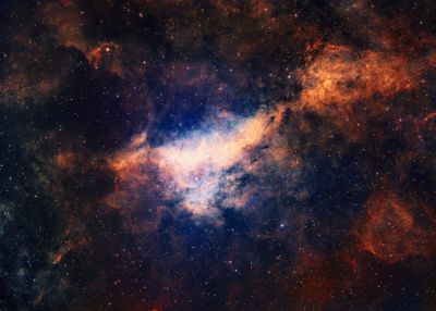 Туманность IC 1318A в созвездии Лебедя - астрофотография