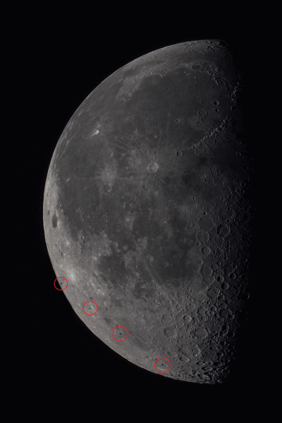 Moon transit of a satellite across the disk - Astrophotography