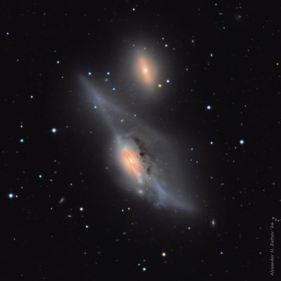 The region of NGC 4438 (Eyes) and NGC 4435 in LRGB. - Astrophotography