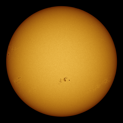 Солнце и группы солнечных пятен: 3006, 3007, 3008, 3010,3011,3012 - астрофотография
