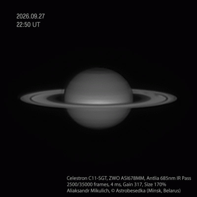 Spokes in Saturn's Rings, IR animation of rotation