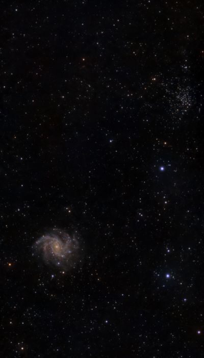 Галактика Фейрверк (NGC 6946) и рассеянное скопление NGC 6939