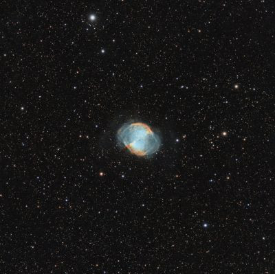M27 - Dumbbell Nebula, ED80 F/7.5, 2 hrs - Astrophotography