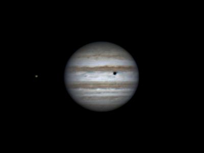 Io, Jupiter and shadow of Callisto (26 feb 2015, 21:16)