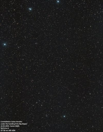 Canes Venatici, under the Big Dipper