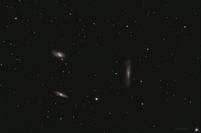 Трипплет Льва - M65, M66, NGC3628 - астрофотография