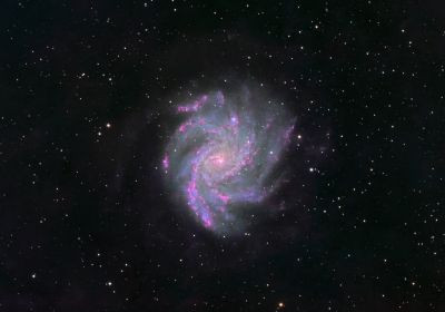 NGC 6946 Fireworks (processing with subtraction (Ha - R)) - Astrophotography