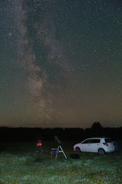 Млечный путь в деревне Расцветаево