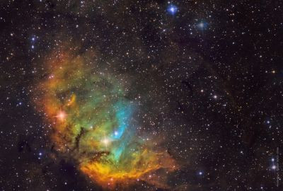 Sh2 101 - Tulip in the SII+Ha+OIII palette (2022-2026) - Astrophotography