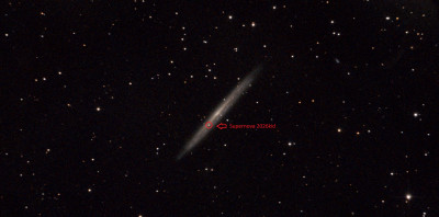 NGC 5907 + supernova 2026kid - Astrophotography