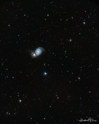 M51 Whirlpool galaxy & NGC5195 galaxy
