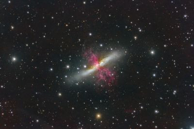 M82 Galaxy (Cigar) RGB+Ha - Astrophotography