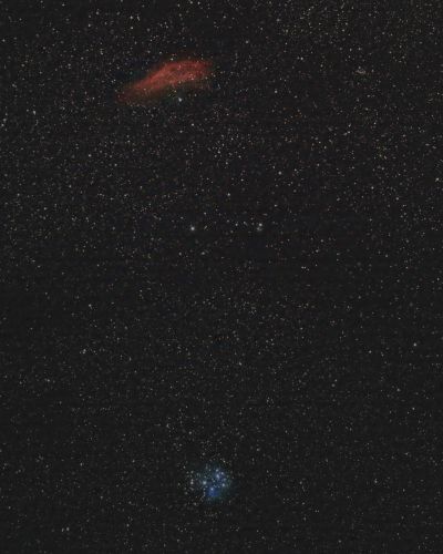  NGC 1499 & M45 - астрофотография