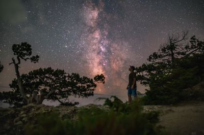 Milky Way & astronomer