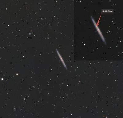 Supernova in NGC 5907 - Astrophotography