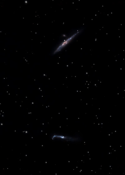 NGC 4631 is the Whale Galaxy, NGC 4656 is the Hockey Stick. - Astrophotography