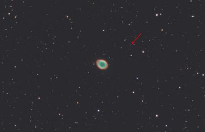 M 57 PT Ring and galaxy IC 1296 - Astrophotography