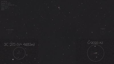 Квазар 3c 273 и комета c2023 a3