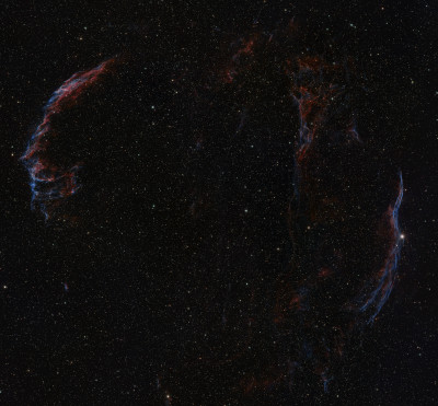 NGC 6992 & 6960 - East & West Veil Nebula or Cygnus Loop (SHO)