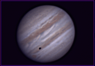 Анимация вращения Юпитера с БКП и Ио.