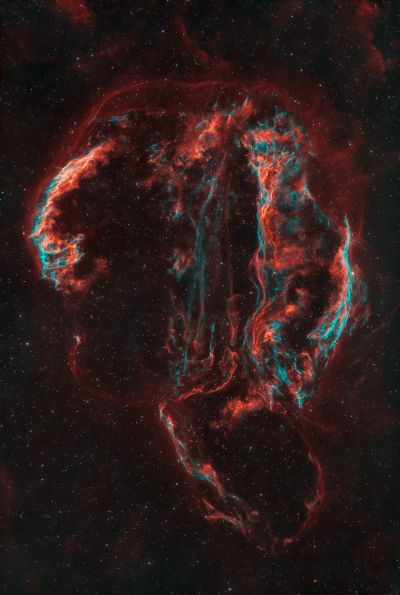 NGC 6960 -6992 - The Witch's Broom or the Screaming Skull - Astrophotography