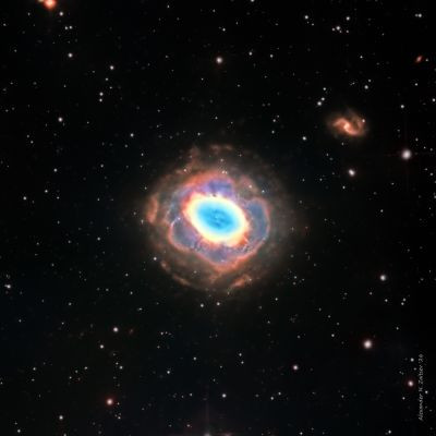 M57 in the HOO (HDR) palette. - Astrophotography
