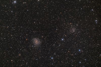 NGC 6946 ("Галактика Фейерверк") и NGC 6939 - астрофотография