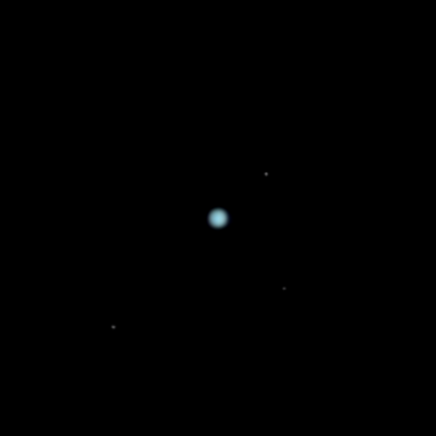 Уран и его спутники Титания, Ариэль и Умбриэль 25.08.22