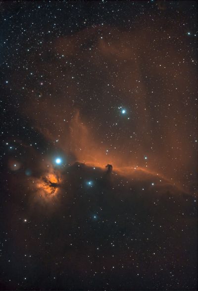 IC434. The Horsehead Nebula (Barnard 33) & Flame Nebula. - астрофотография