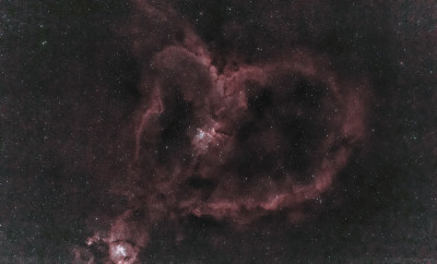 IC-1805 (Heart Nebula), HOO palette - Astrophotography