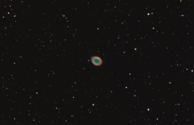 M 57 PT Ring and galaxy IC 1296 - Astrophotography