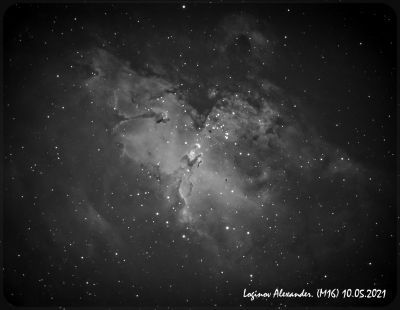 Eagle Nebula (M16) only Ha - астрофотография
