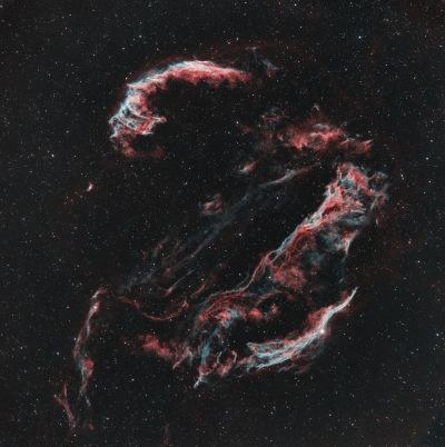 Cygnus Loop, Veil, Fisherman's Net - Astrophotography