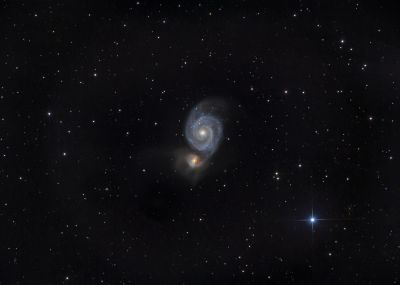 M51 - Whirlpool galaxy - галактика Водоворот. - астрофотография