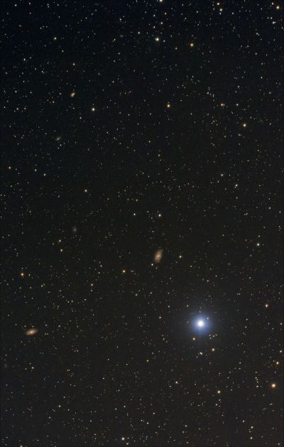 Район галактики М 109 в большой Медведице