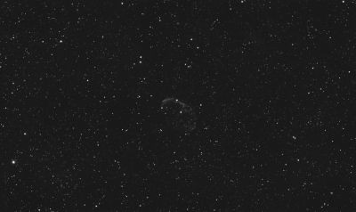 NGC 6888, the Crescent Nebula, captured from a city window. - Astrophotography