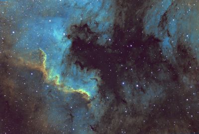 Cygnus wall in NGC7000 Hubble Pallet