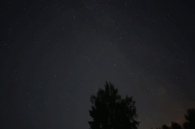 Gif. Персеиды на фестивале в ПРАО (Пущино) 12.08.23.