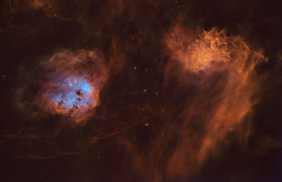 NGC 1893 Flaming Star и IC 410 Tadpoles