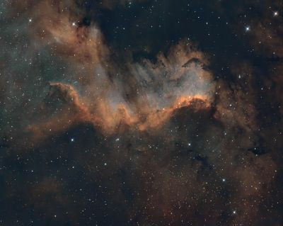 NGC 7000 Стена, часть Северной америки